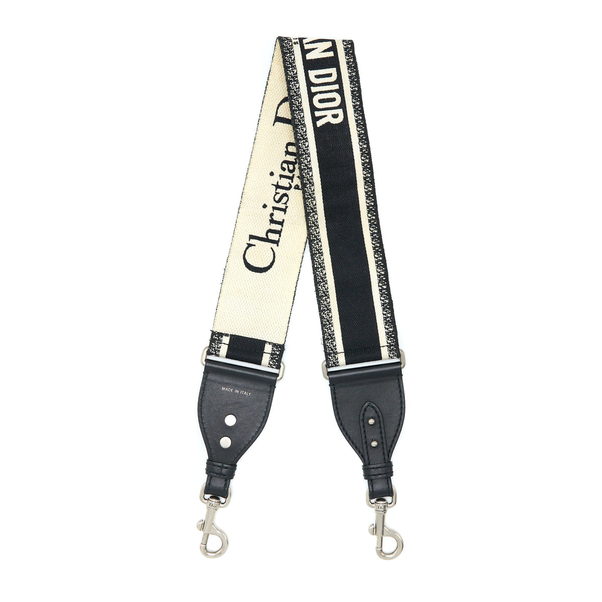 dior-canvas-embroidered-shoulder-strap-black-white-shw