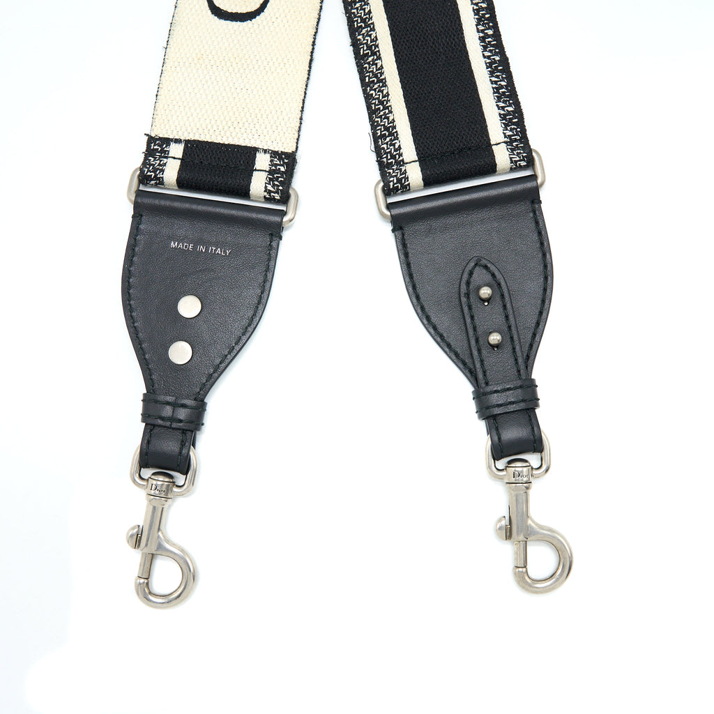dior-canvas-embroidered-shoulder-strap-black-white-shw