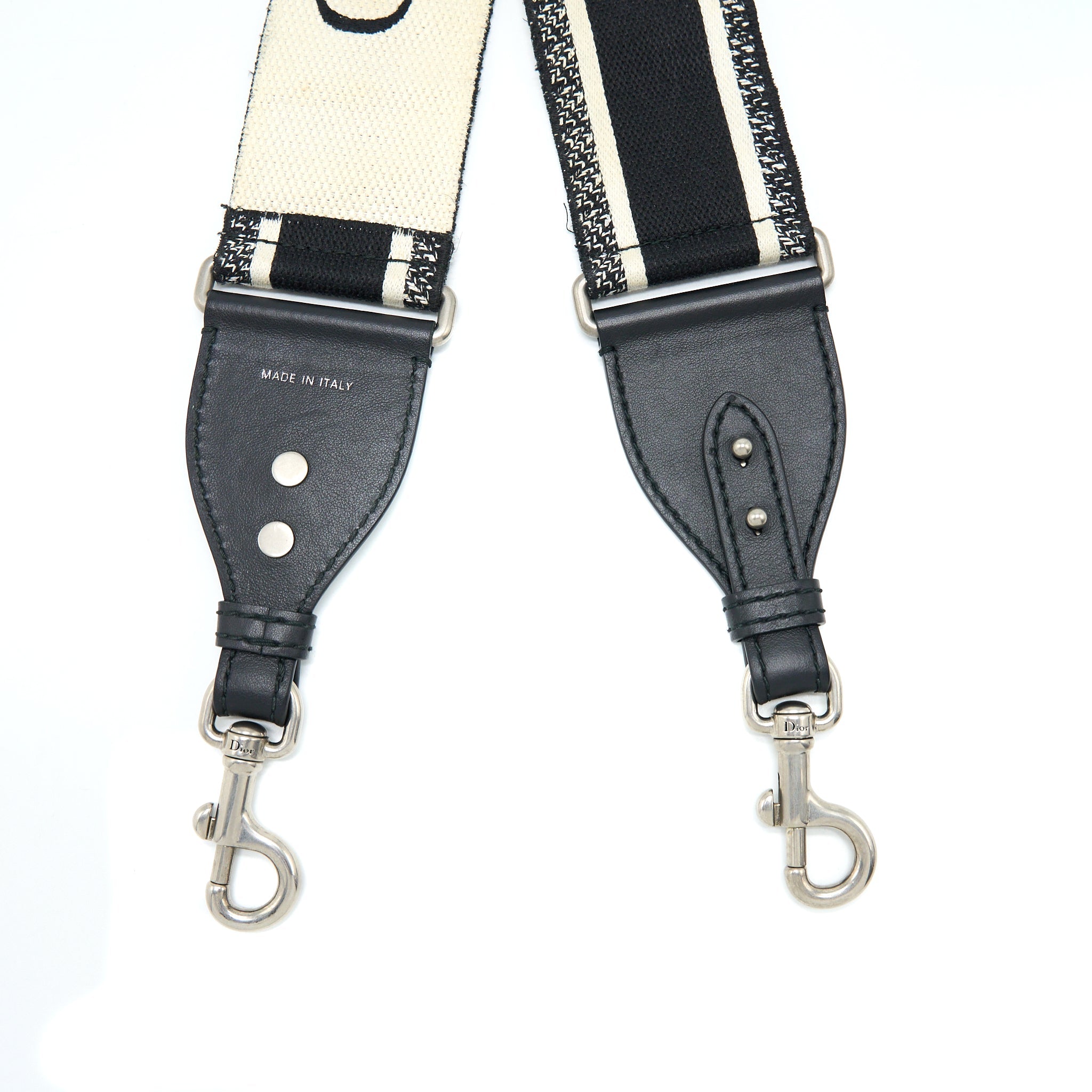 dior-canvas-embroidered-shoulder-strap-black-white-shw