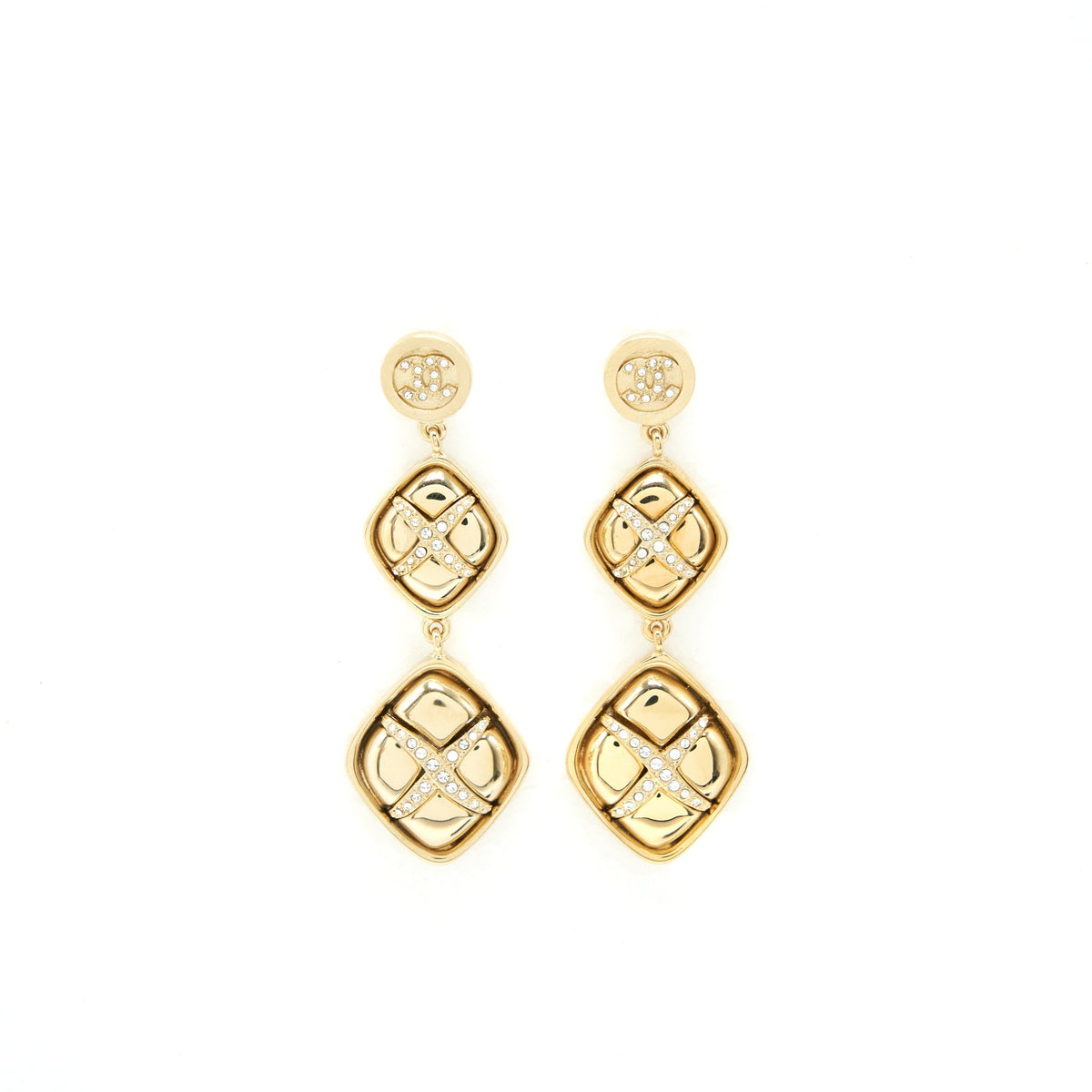 chanel-22c-quilted-drop-earrings-light-gold-tone-copy