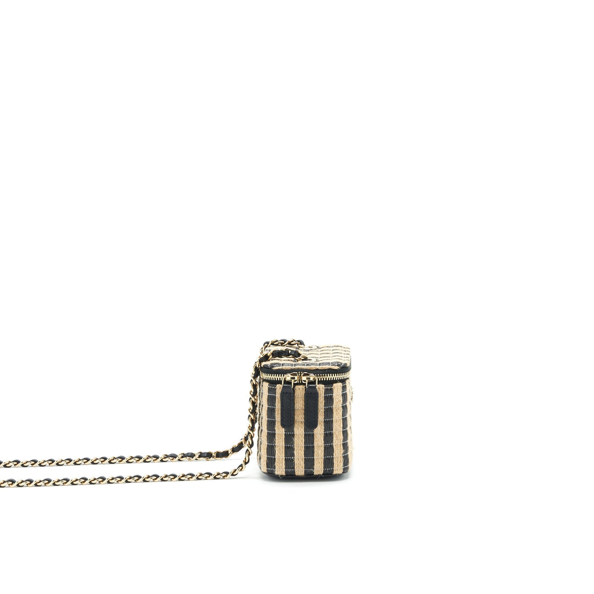 chanel-small-vanity-with-chain-raffia-black-beige-stripe
