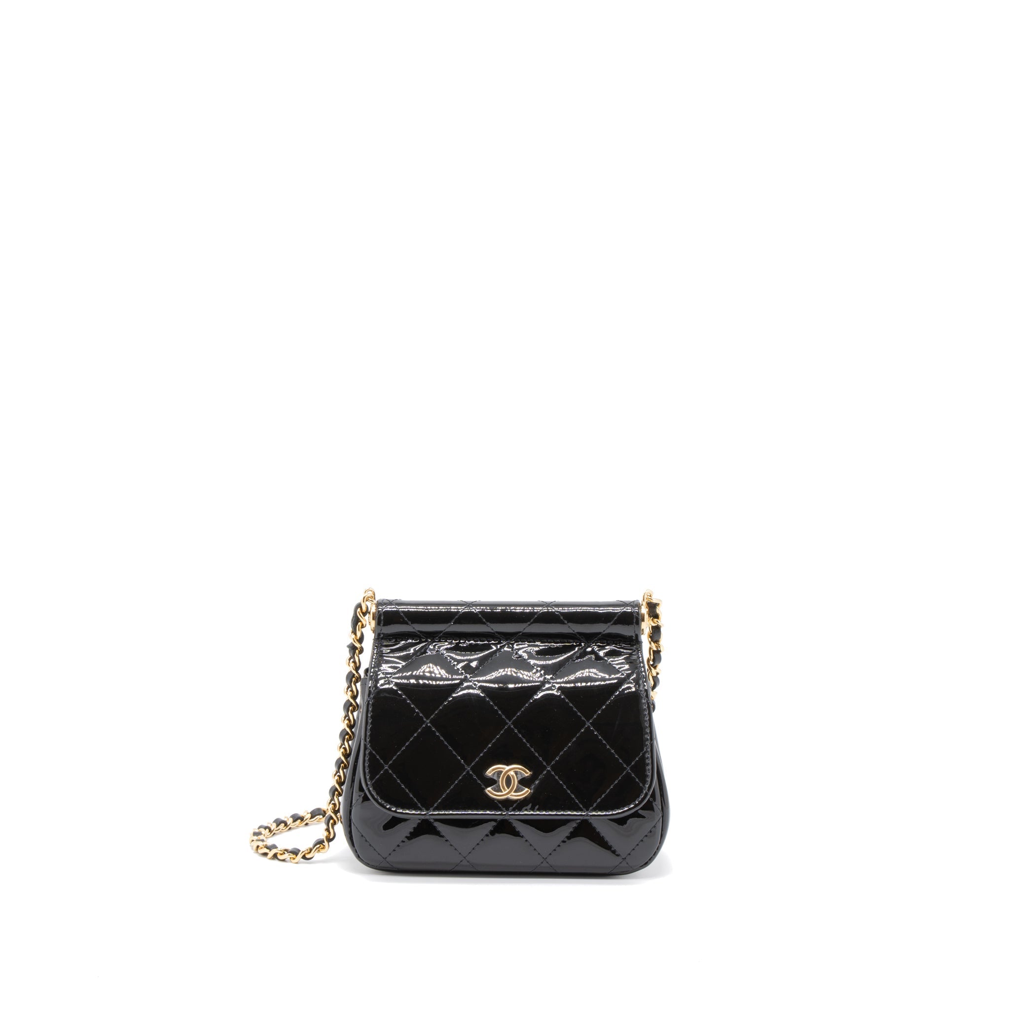chanel-22k-mini-clutch-with-chain-patent-black-ghw-microchip