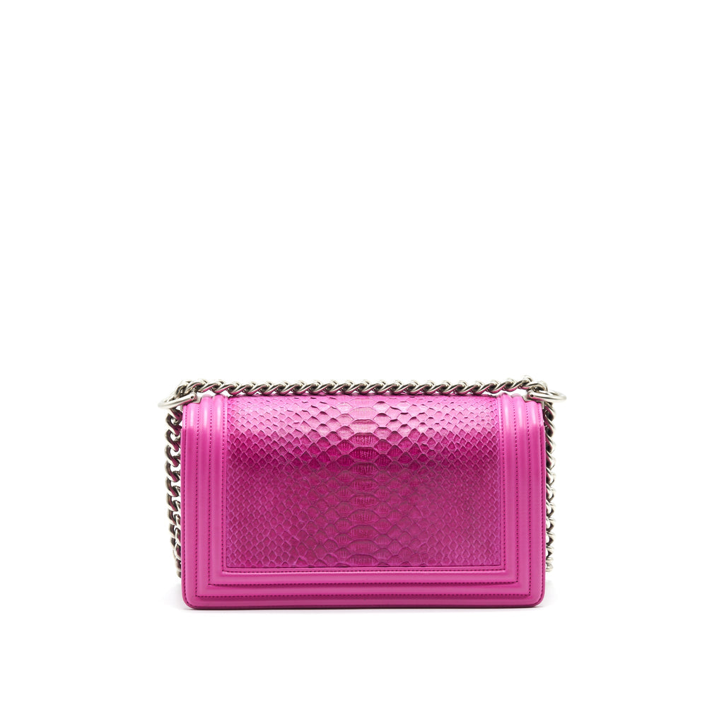 chanel-medium-le-boy-flap-bag-in-python-leather-pink-with-brushed-shw-1