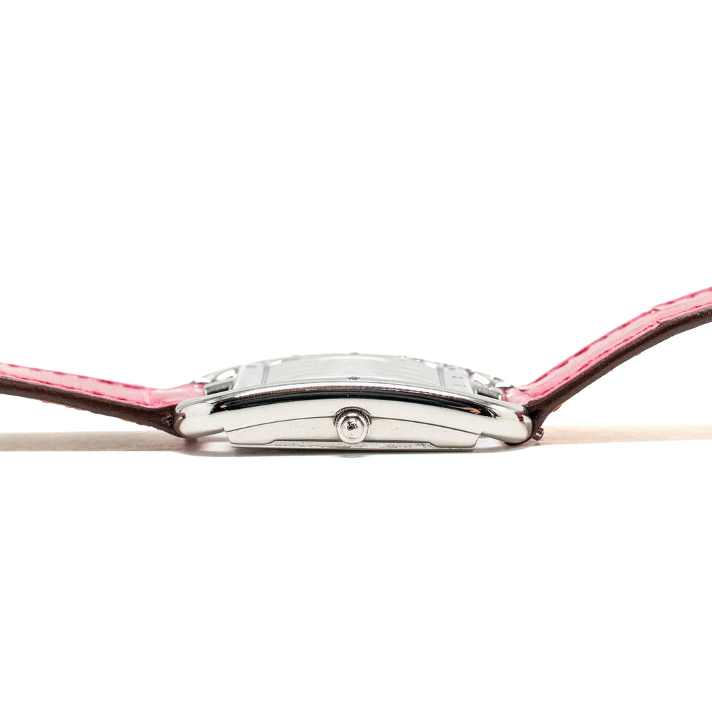 hermes-cape-cod-watch-small-model-31mm-steel-case-mother-of-pearl-dial-with-diamonds-alligator-raspberry-strap-copy