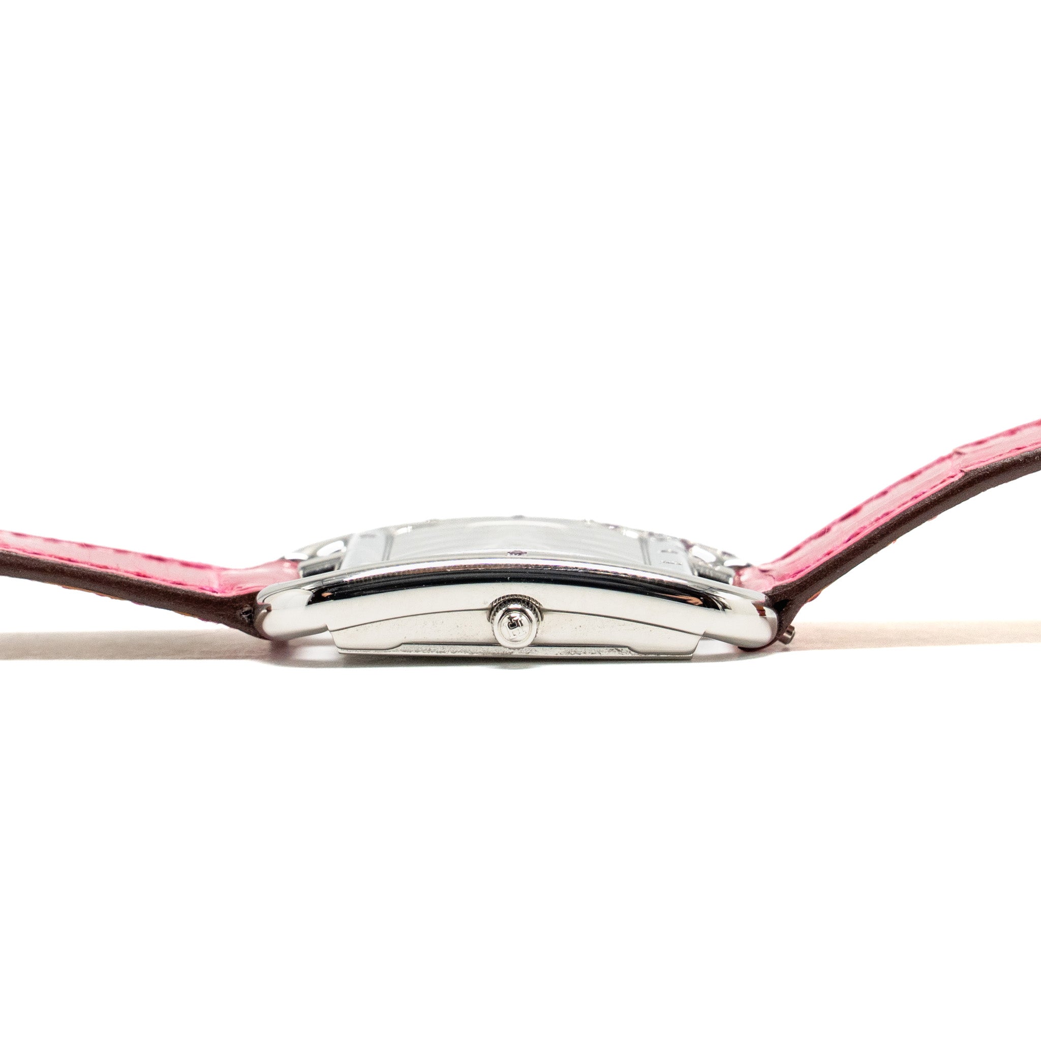 hermes-cape-cod-watch-small-model-31mm-steel-case-mother-of-pearl-dial-with-diamonds-alligator-raspberry-strap-copy