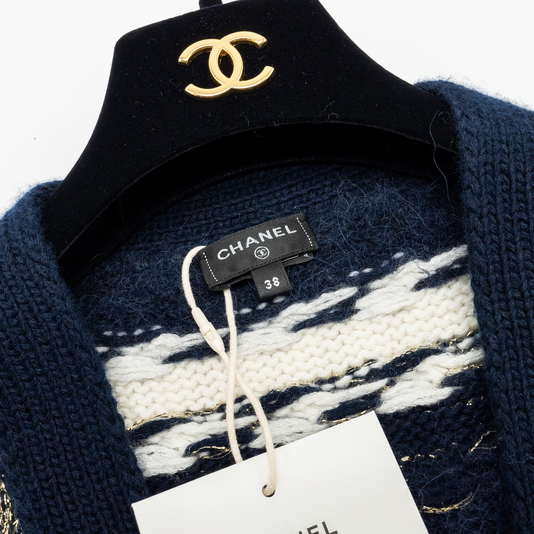 chanel-size-38-22b-cardigan-cashmere-cotton-wool-multicolor-navy-light-blue-white
