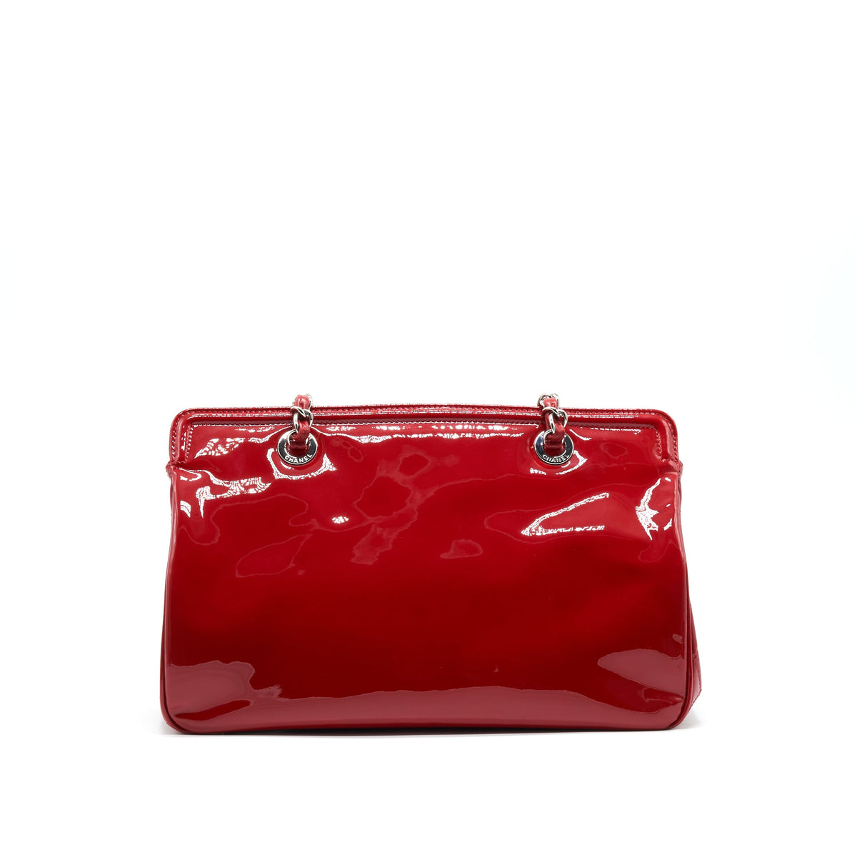 chanel-patent-leather-tote-bag-with-chain-in-red-shw