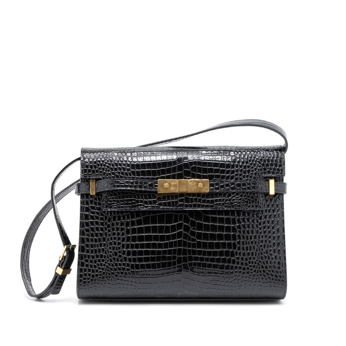 saint-laurent-manhattan-shoulder-bag-crocodile-embossed-black-ghw