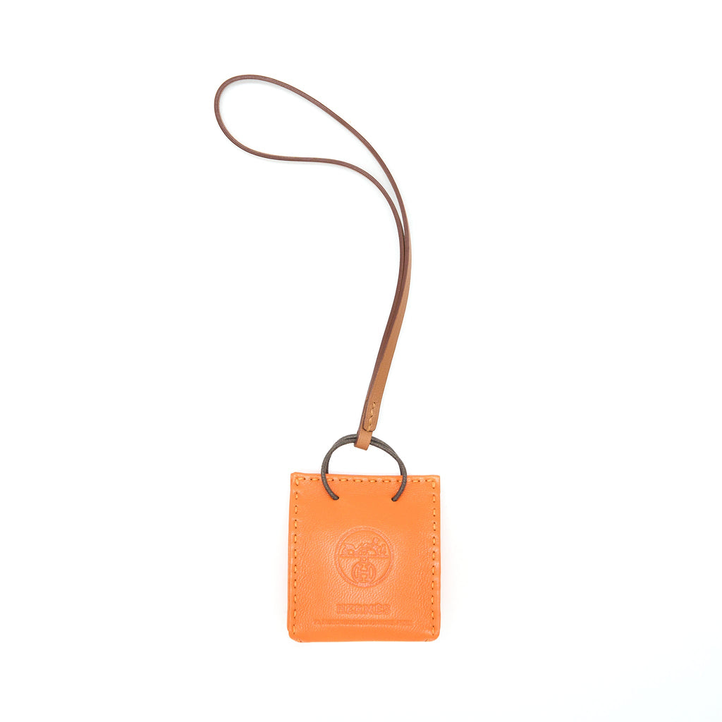 hermes-orange-bag-charm-feu-gold-stamp-y