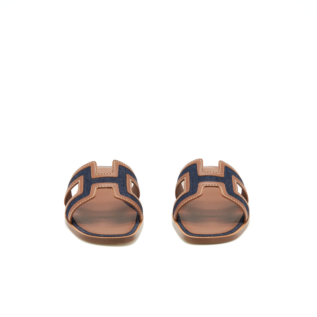 hermes-size-37-5-oran-sandals-denim-canvas-calfskin-blue-brut-gold