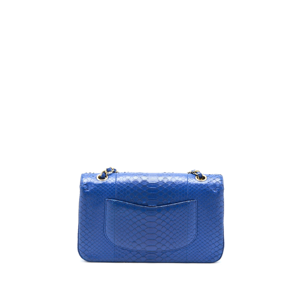 chanel-medium-classic-double-flap-bag-python-blue-ghw
