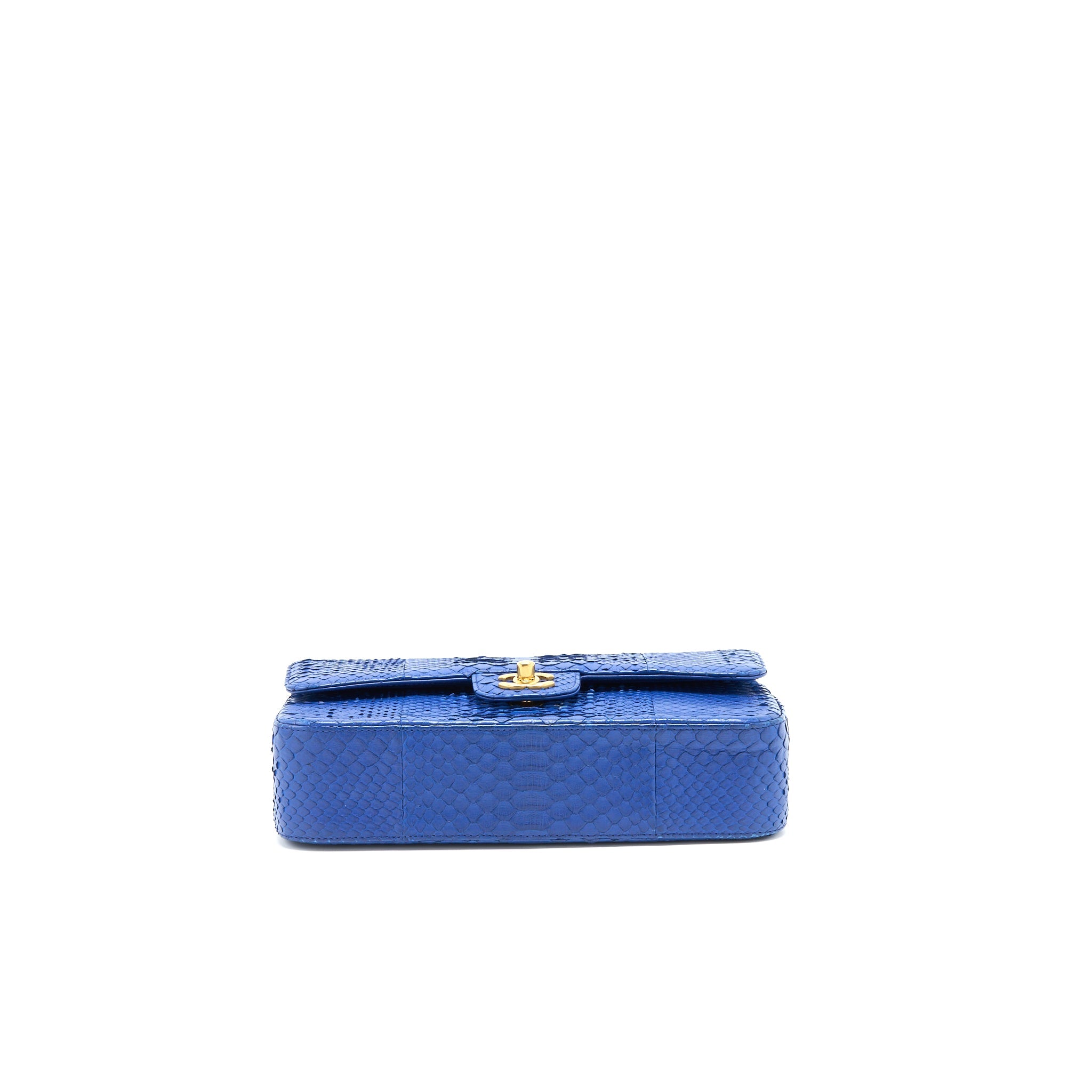 chanel-medium-classic-double-flap-bag-python-blue-ghw