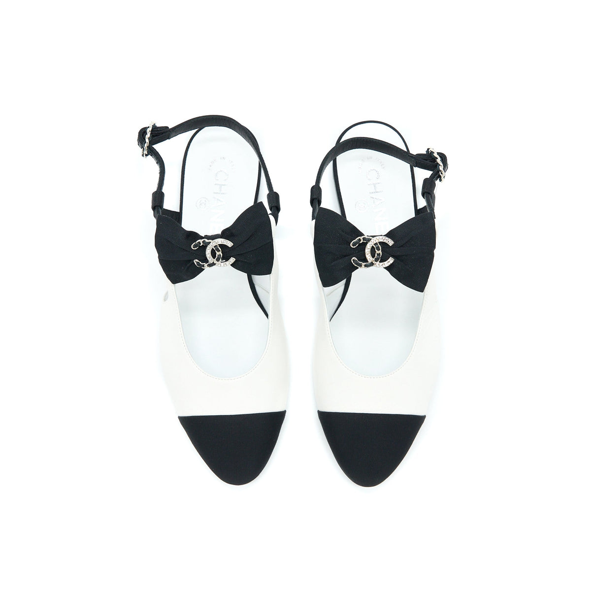 chanel-size-38-5-slingback-with-ribbon-white-black