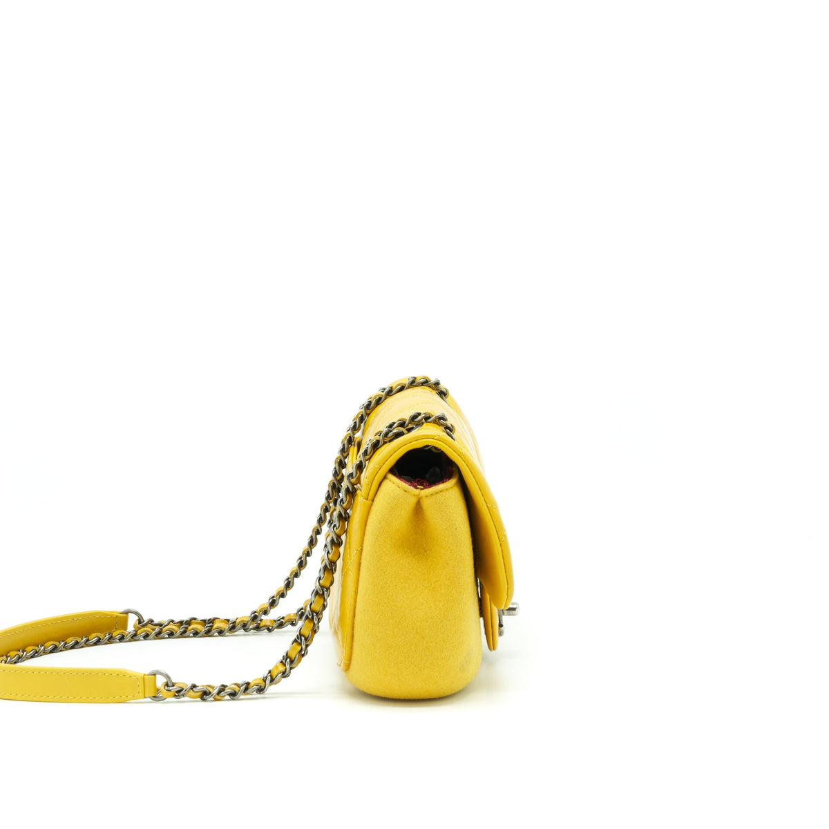chanel-seasonal-limited-flap-bag-leather-and-fabric-yellow-with-ruthenium-hardware