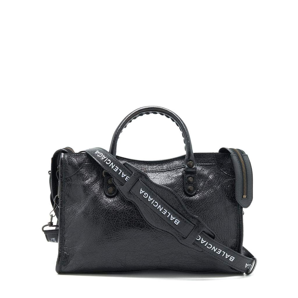 balenciaga-small-classic-city-crossbody-bag-black-with-logo-print-strap