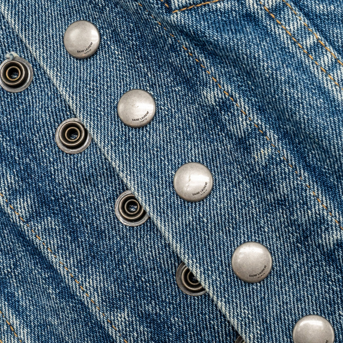 saint-laurent-size-xs-sleeveless-denim-vest-cotton-blue