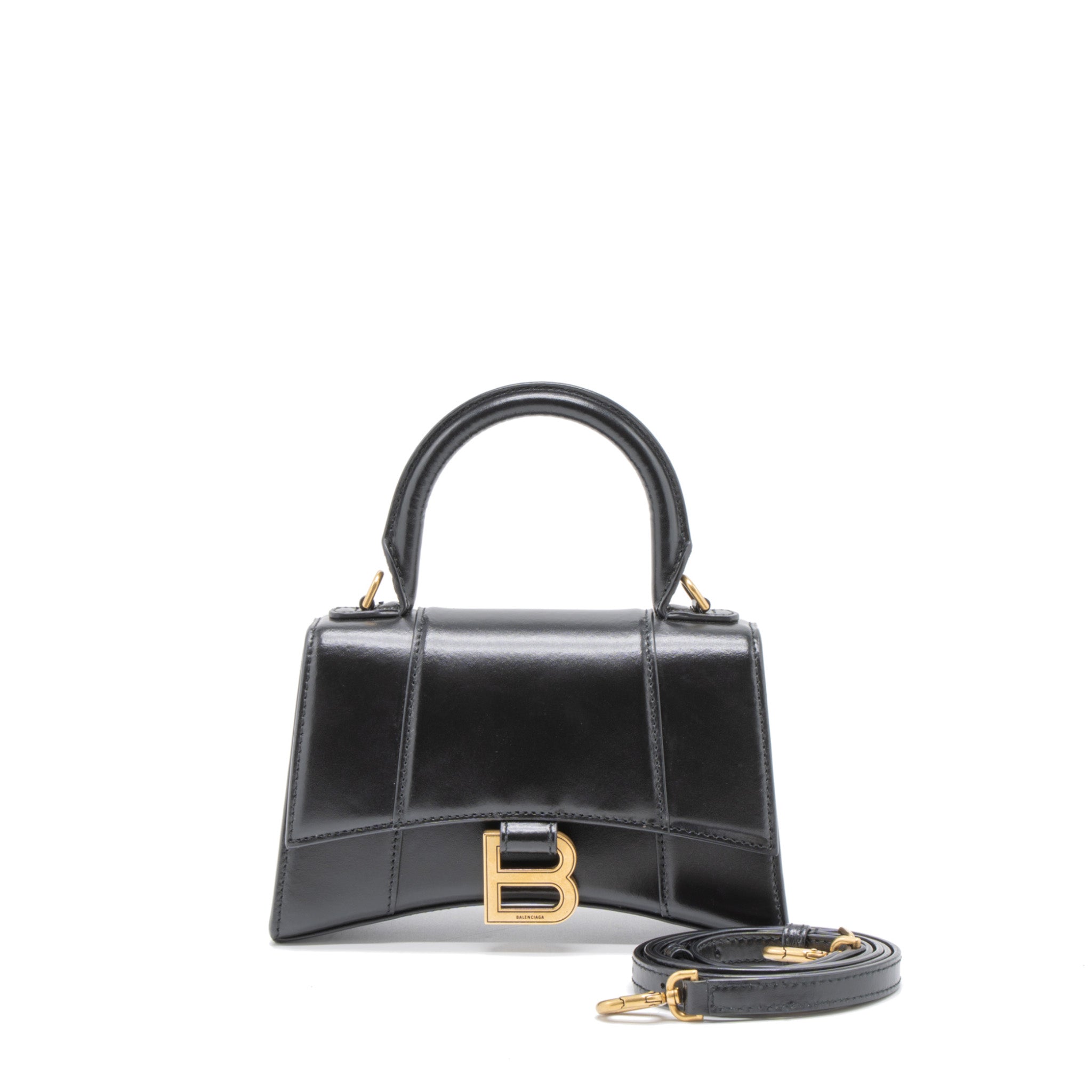 balenciaga-hourglass-xs-calfskin-black-ghw