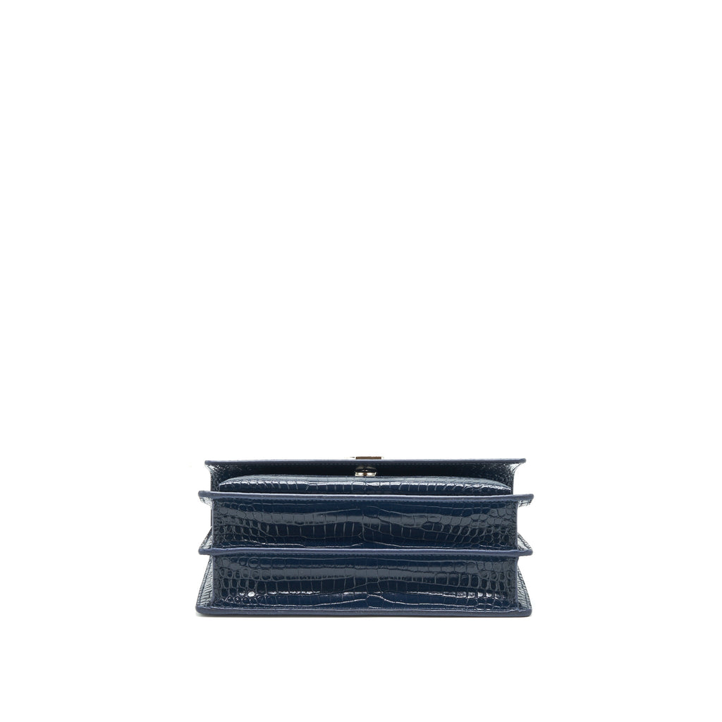 saint-laurent-medium-sunset-bag-in-croc-embossed-calfskin-dark-blue-shw