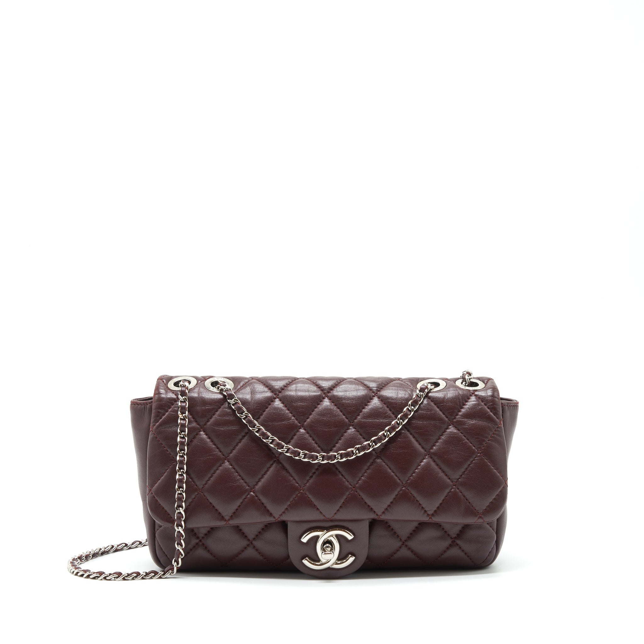 chanel-coco-rain-flap-bag-lambskin-burgundy-shw