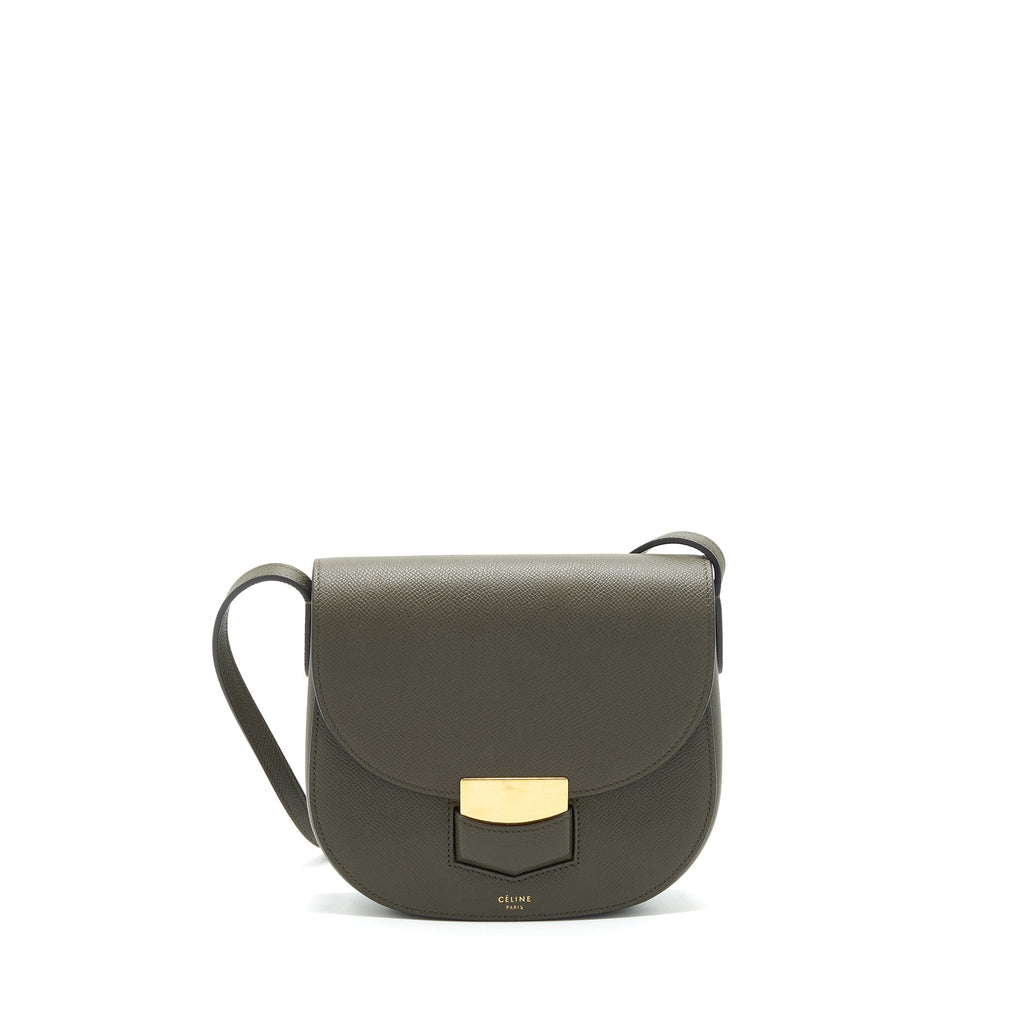 celine-small-trotteur-bag-grained-calfskin-olive-green-ghw