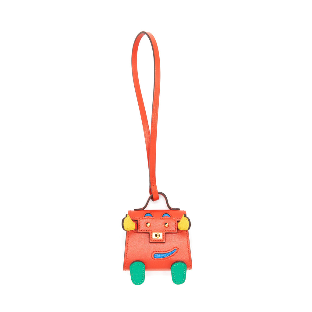 hermes-kelly-dole-bag-charm-red-multicolour
