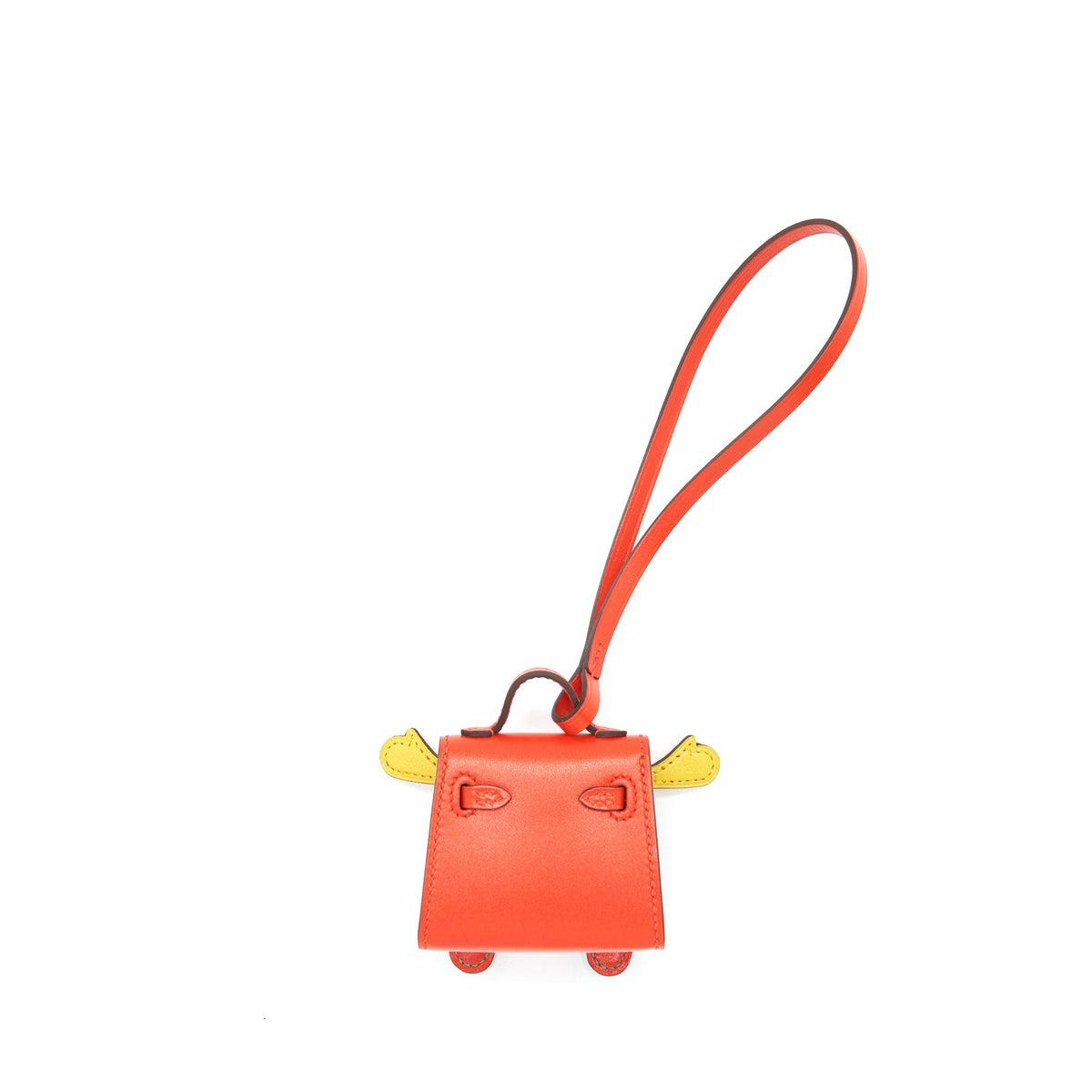 hermes-kelly-dole-bag-charm-red-multicolour