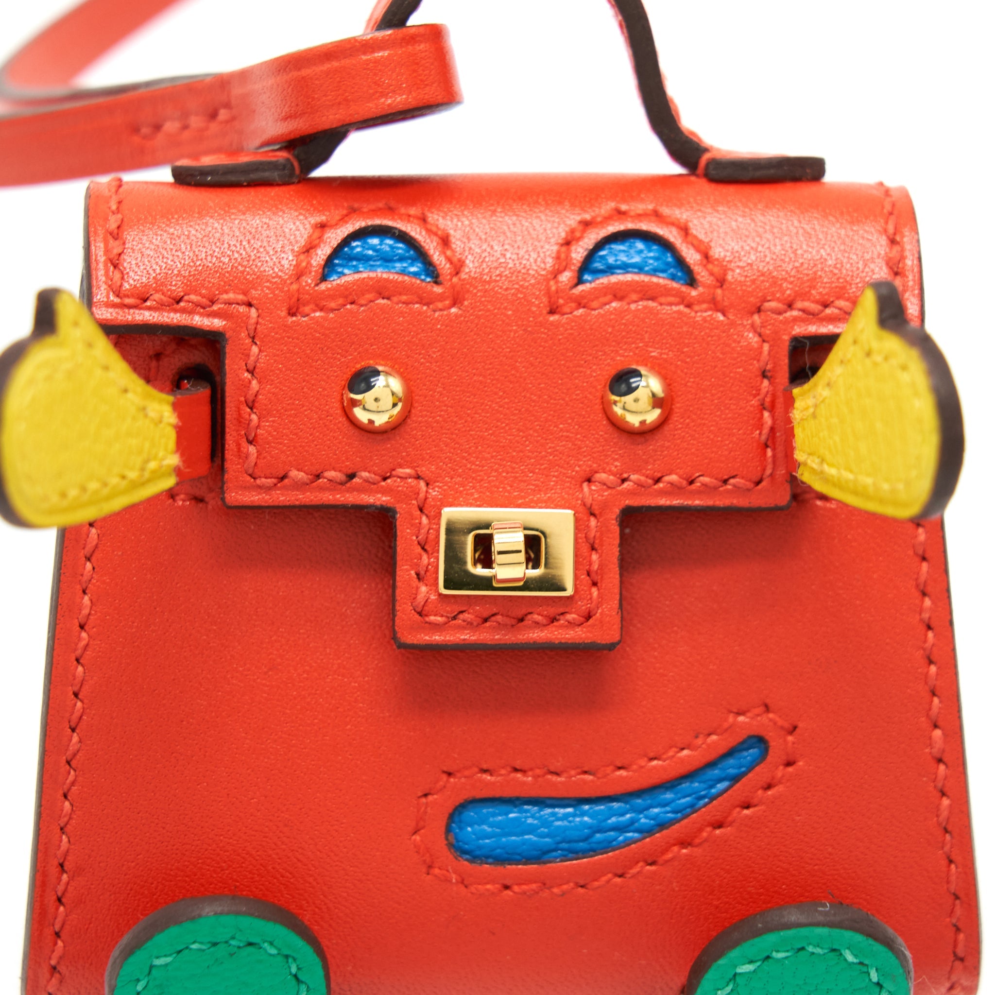 hermes-kelly-dole-bag-charm-red-multicolour