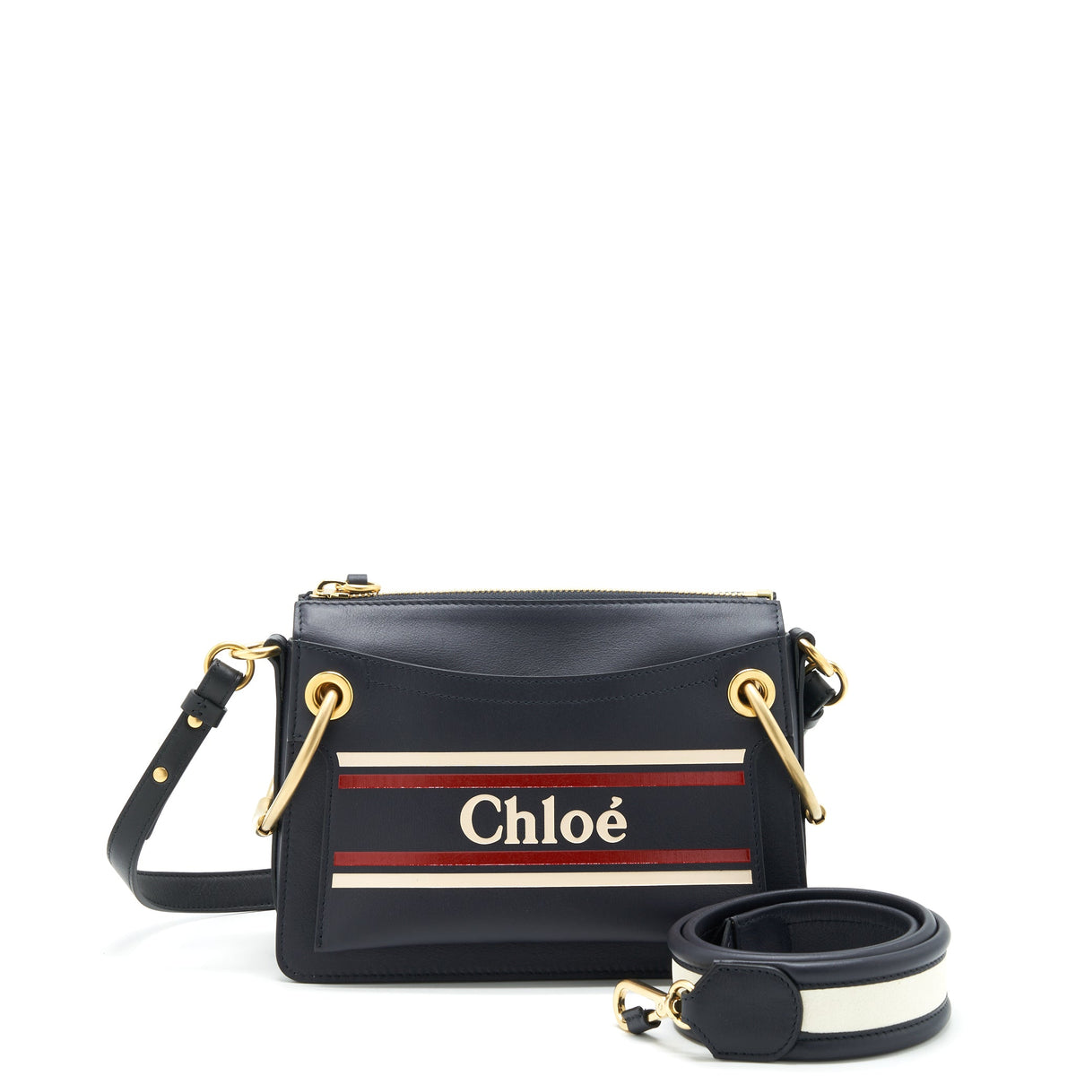 chloe-logo-print-shoulder-bag-navy-ghw