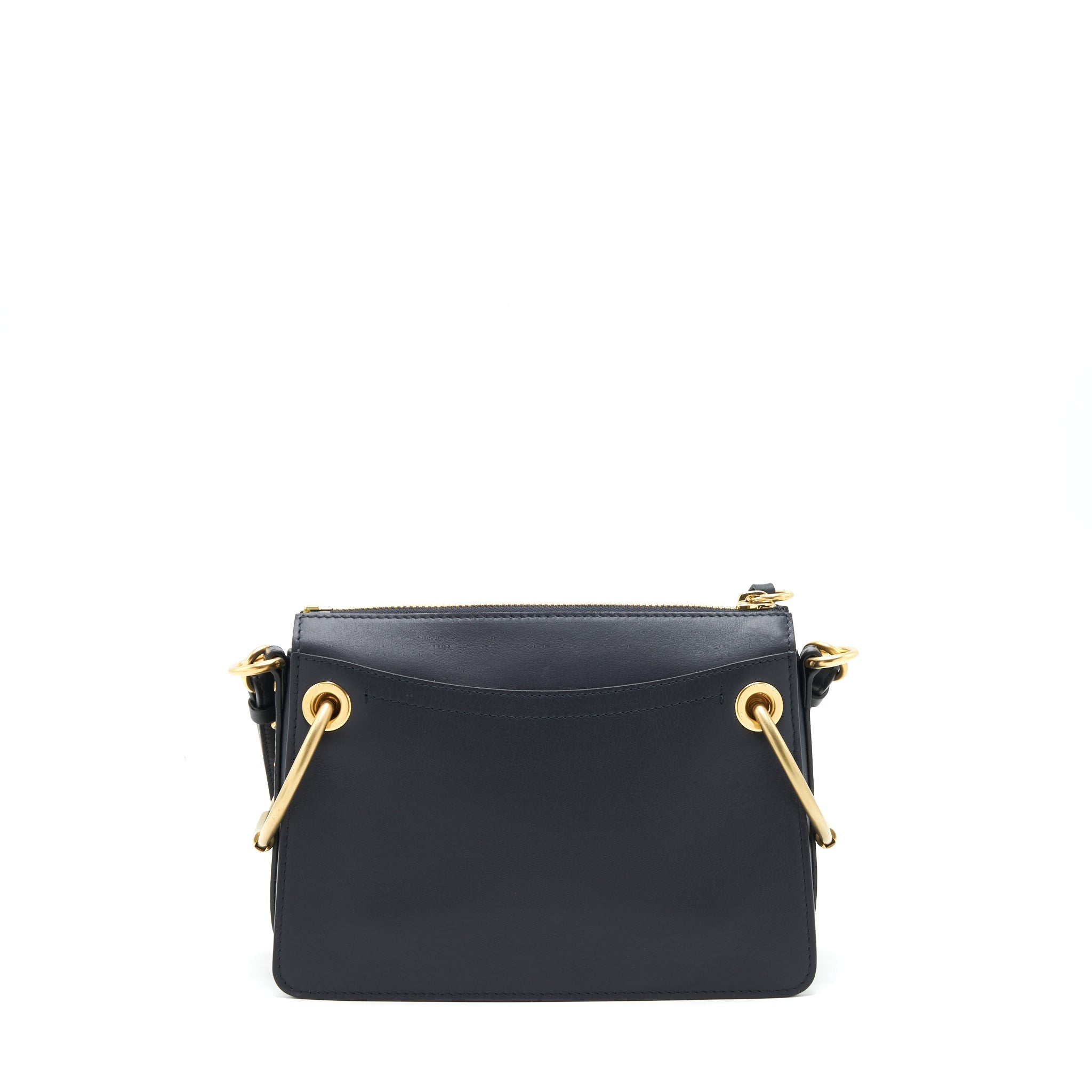 chloe-logo-print-shoulder-bag-navy-ghw
