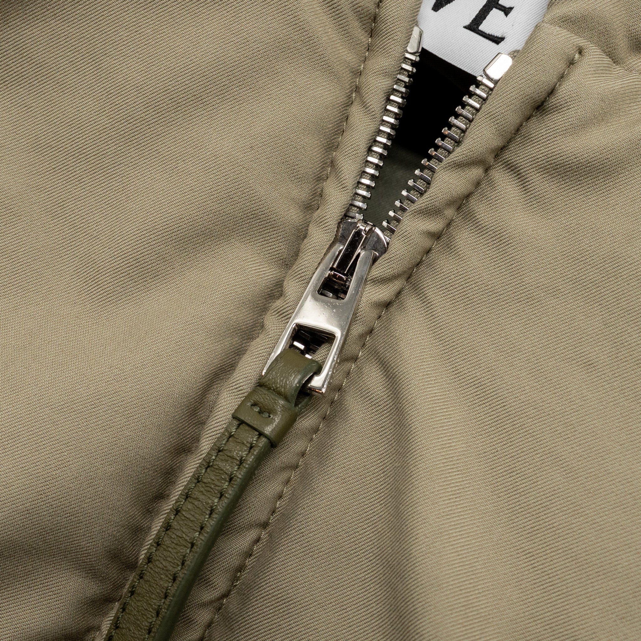 loewe-size-34-cropped-hooded-jacket-cotton-polyester-khaki-green