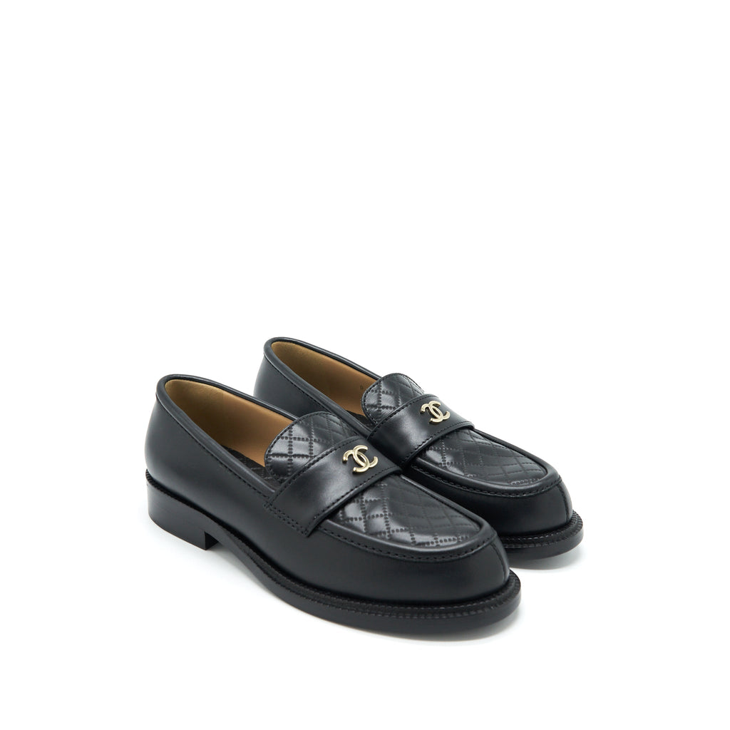 chanel-size-38-quilted-loafer-black-lghw