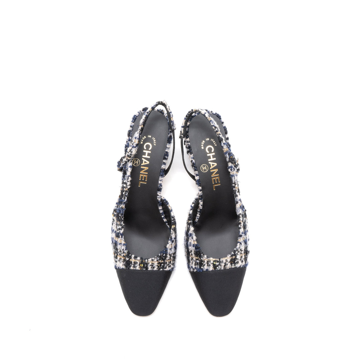 chanel-size-38-5-slings-shoes-tweed-leather-multicolour
