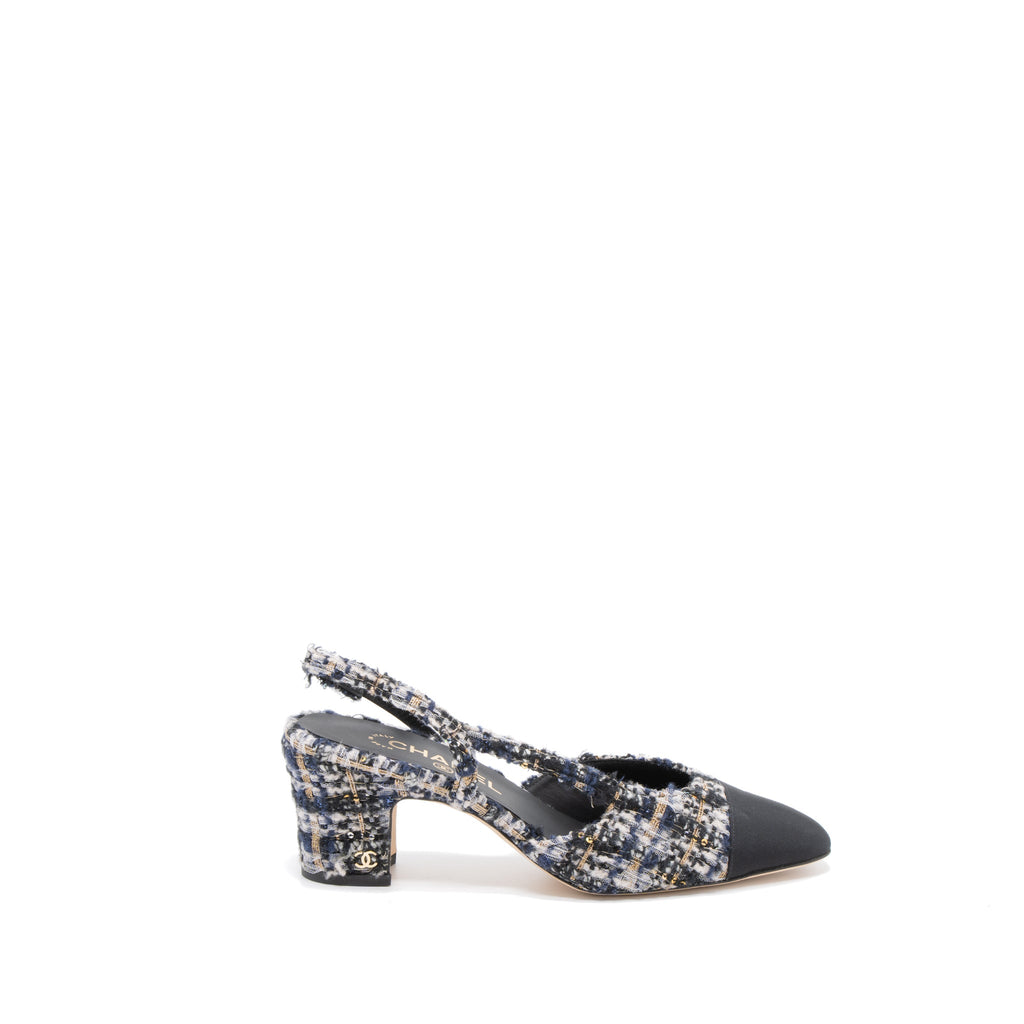 chanel-size-38-5-slings-shoes-tweed-leather-multicolour
