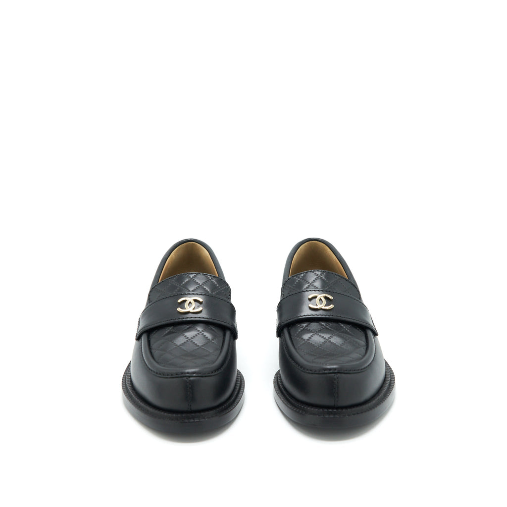 chanel-size-38-quilted-loafer-black-lghw