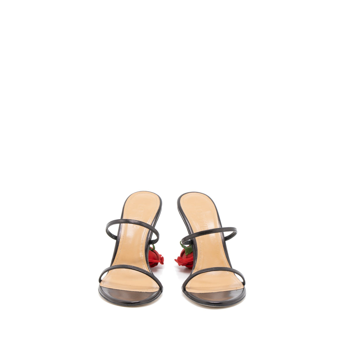 loewe-size-38-rose-heel-mules-leather-black-multicolour
