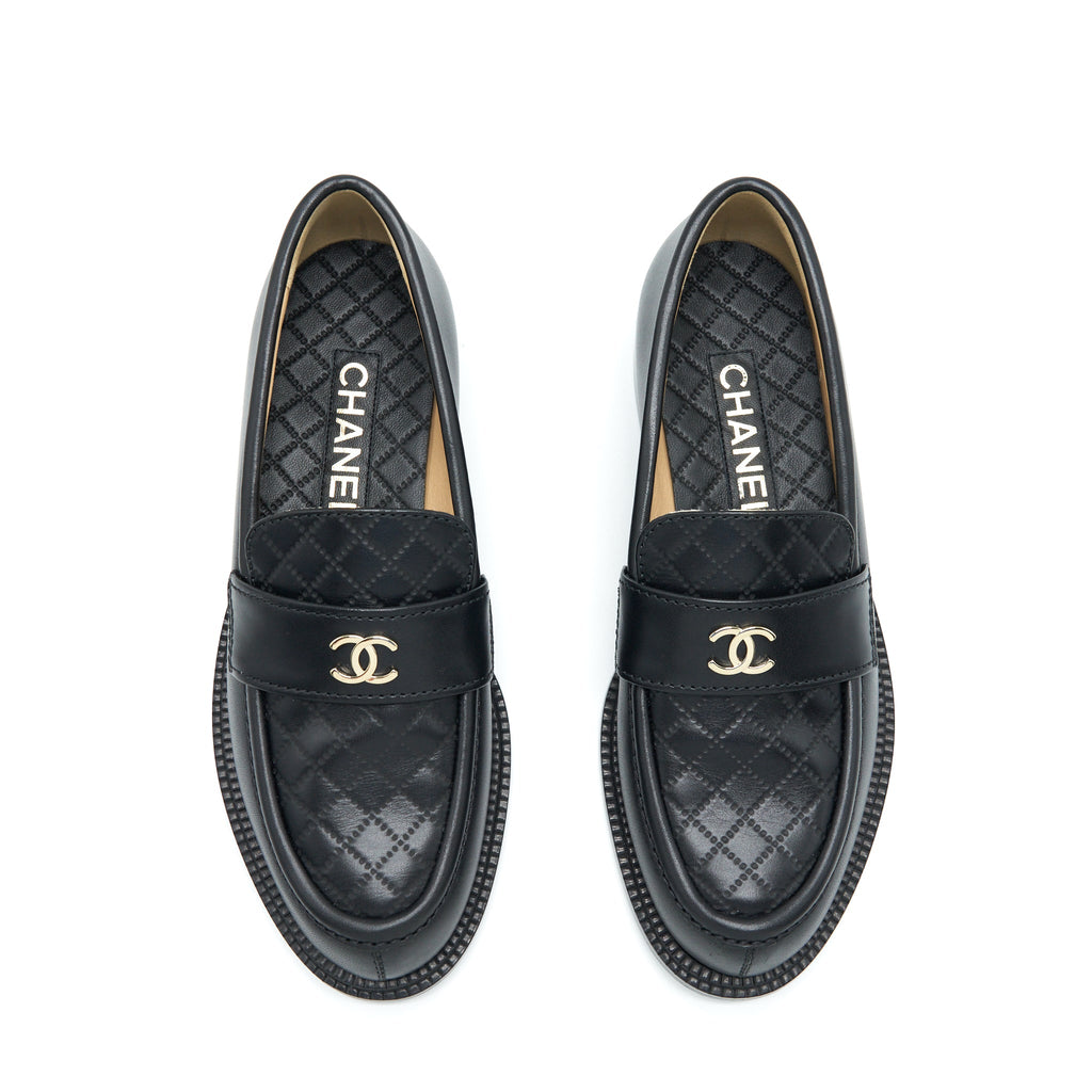 chanel-size-38-quilted-loafer-black-lghw