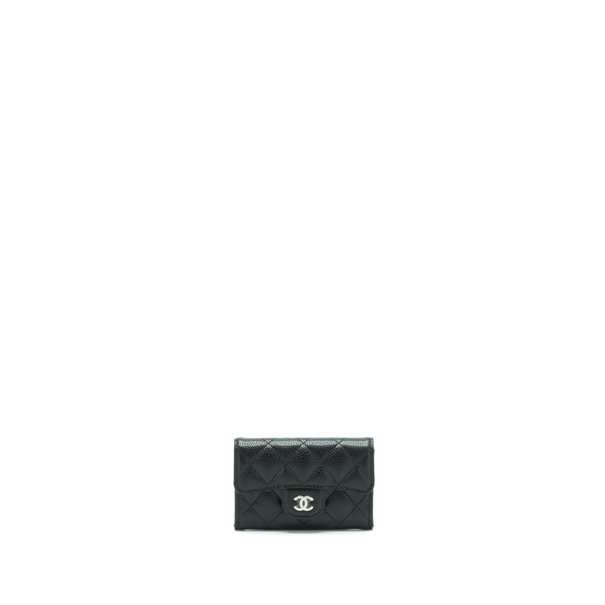 chanel-classic-flap-card-holder-caviar-black-shw