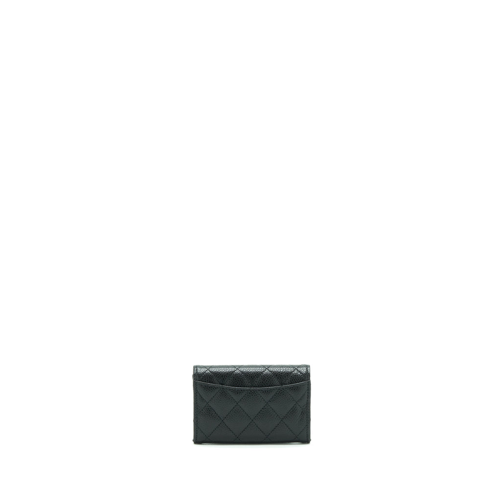 chanel-classic-flap-card-holder-caviar-black-shw