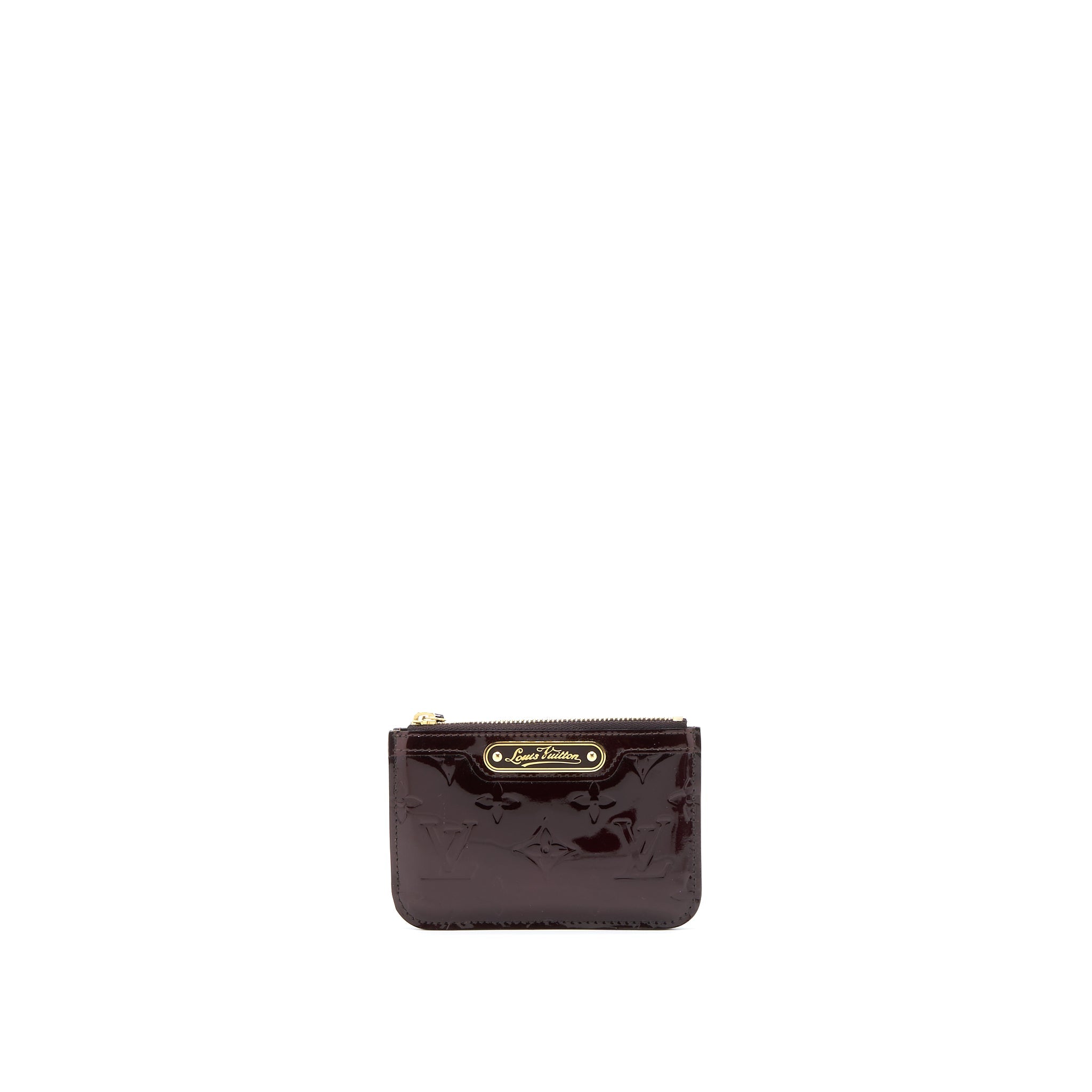 louis-vuitton-zippy-pouch-with-key-chain-patent-leather-dark-red-ghw
