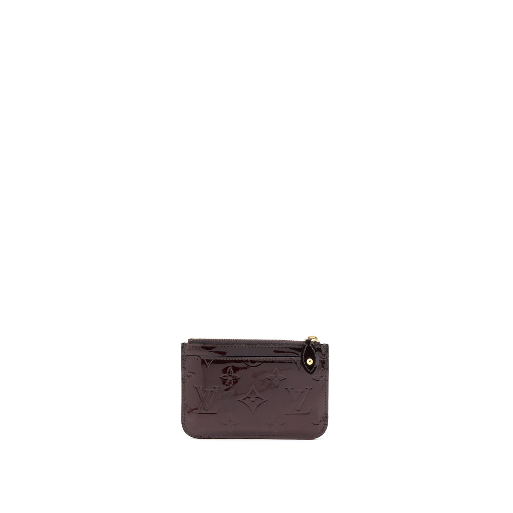 louis-vuitton-zippy-pouch-with-key-chain-patent-leather-dark-red-ghw