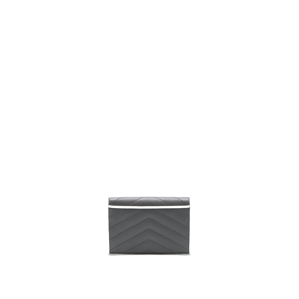 saint-laurent-small-flap-wallet-grained-calfskin-grey-white-shw