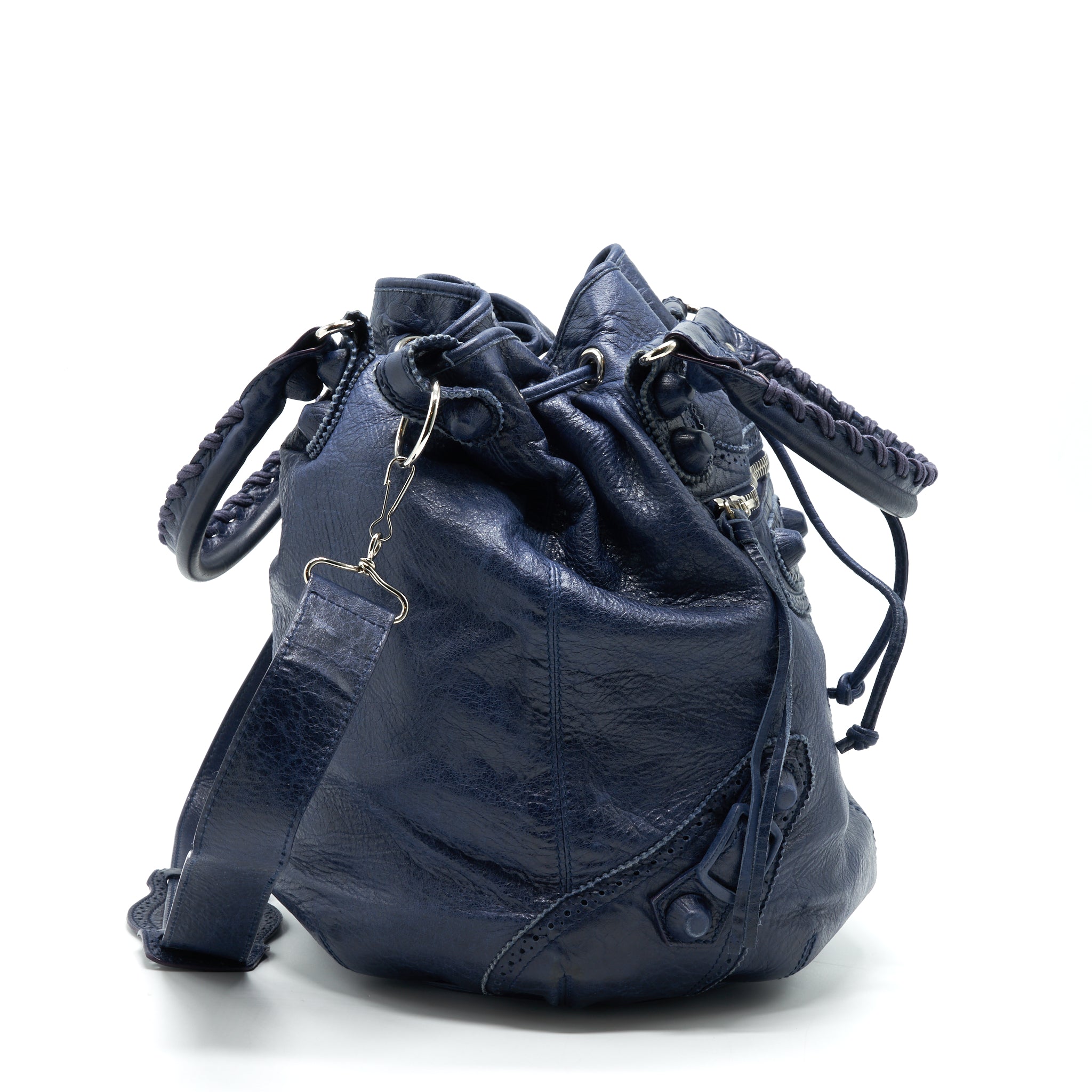 balenciaga-giant-pompon-bucket-bag-navy