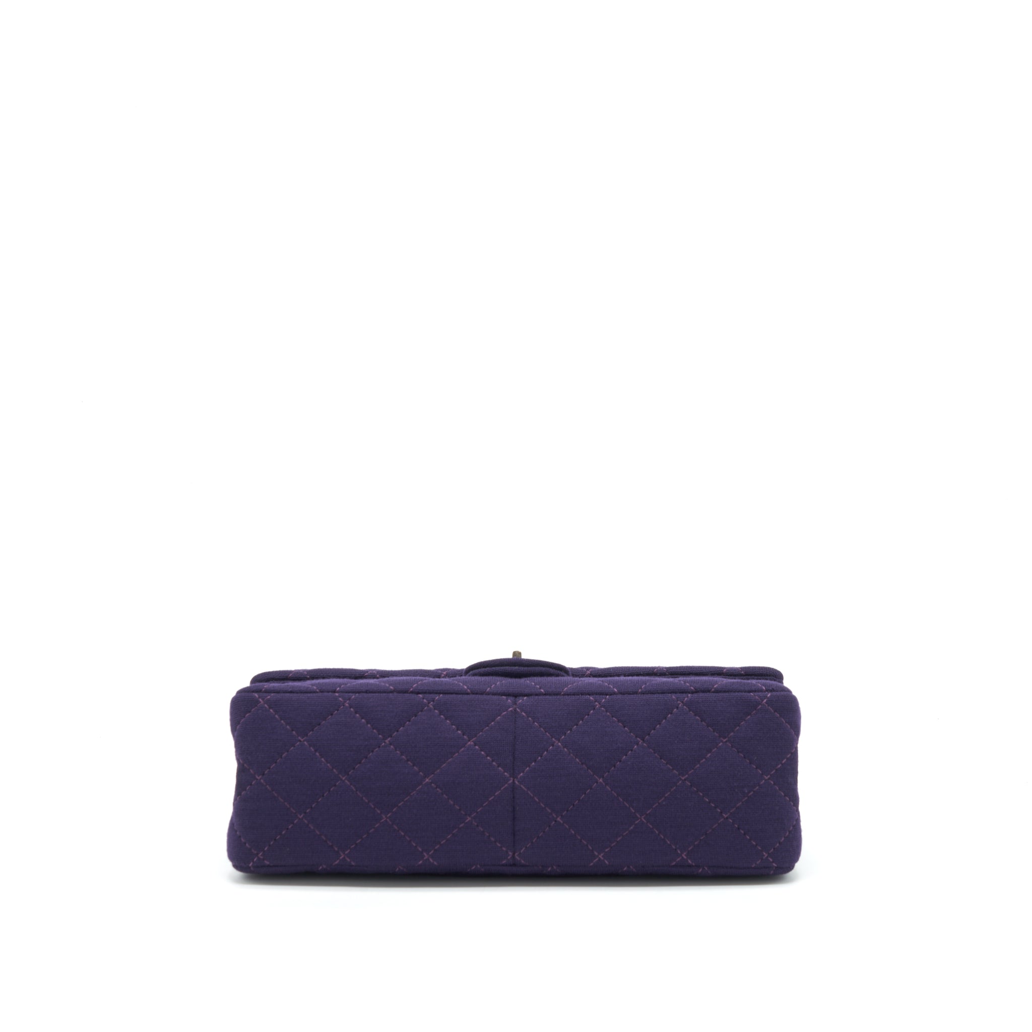 chanel-2-55-reissue-227-double-flap-bag-fabric-purple-ruthenium-sliver-hardware