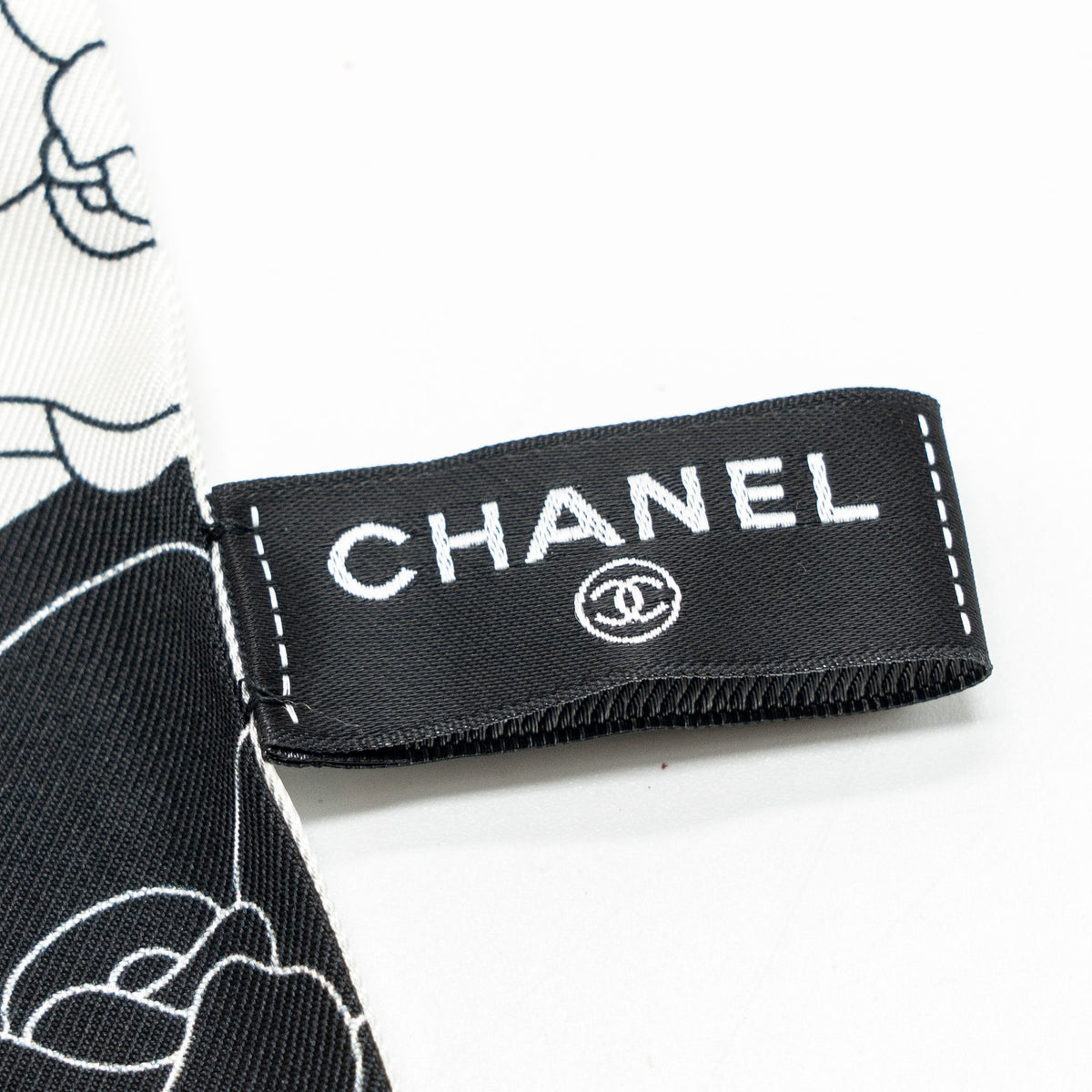 chanel-small-silk-scarf-twilly-cc-logo-black-white