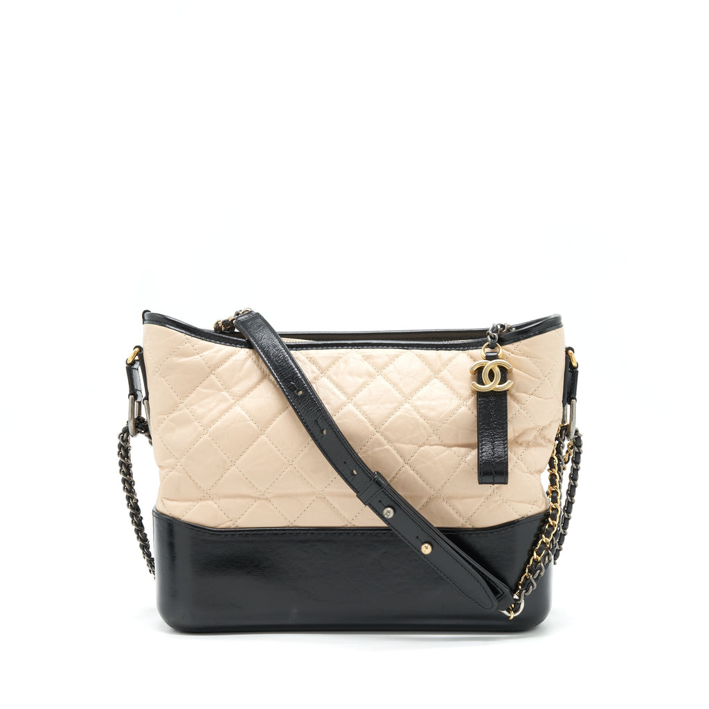 chanel-large-gabrielle-hobo-bag-beige-black-gold-sliver-hardware