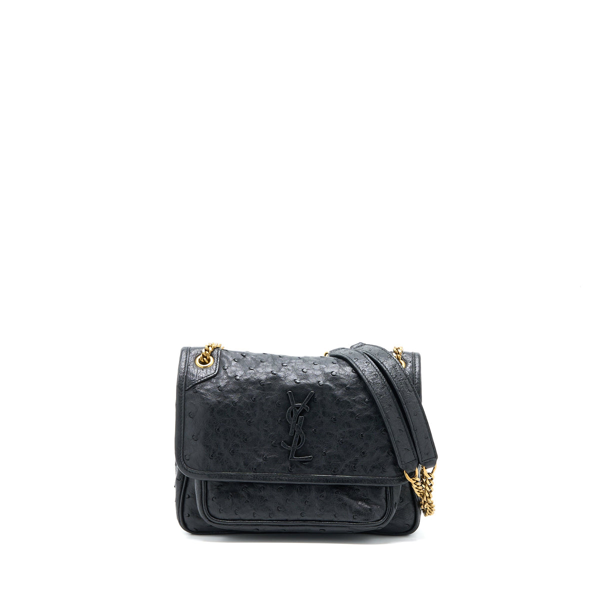 saint-laurent-niki-baby-ostrich-black-ghw