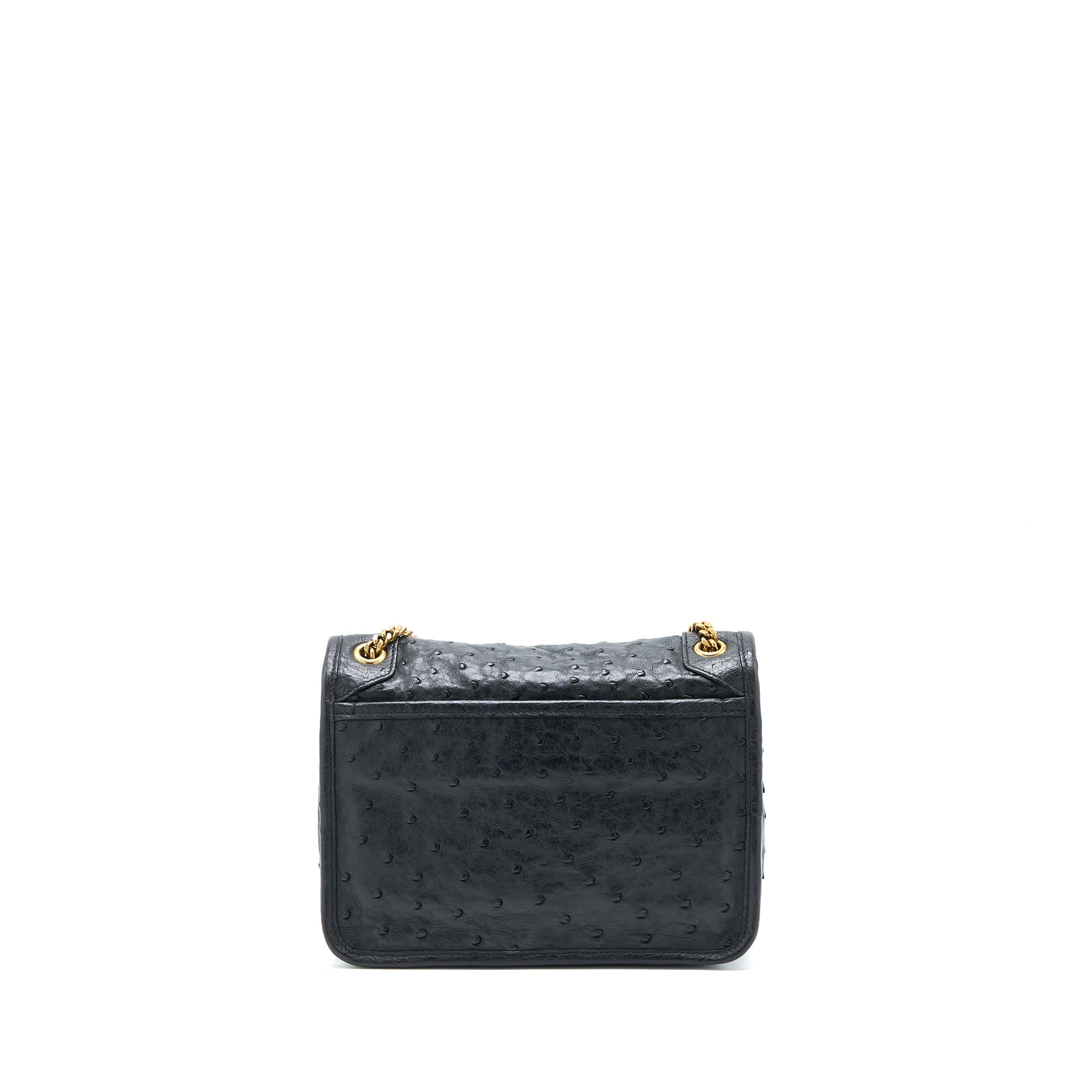 saint-laurent-niki-baby-ostrich-black-ghw