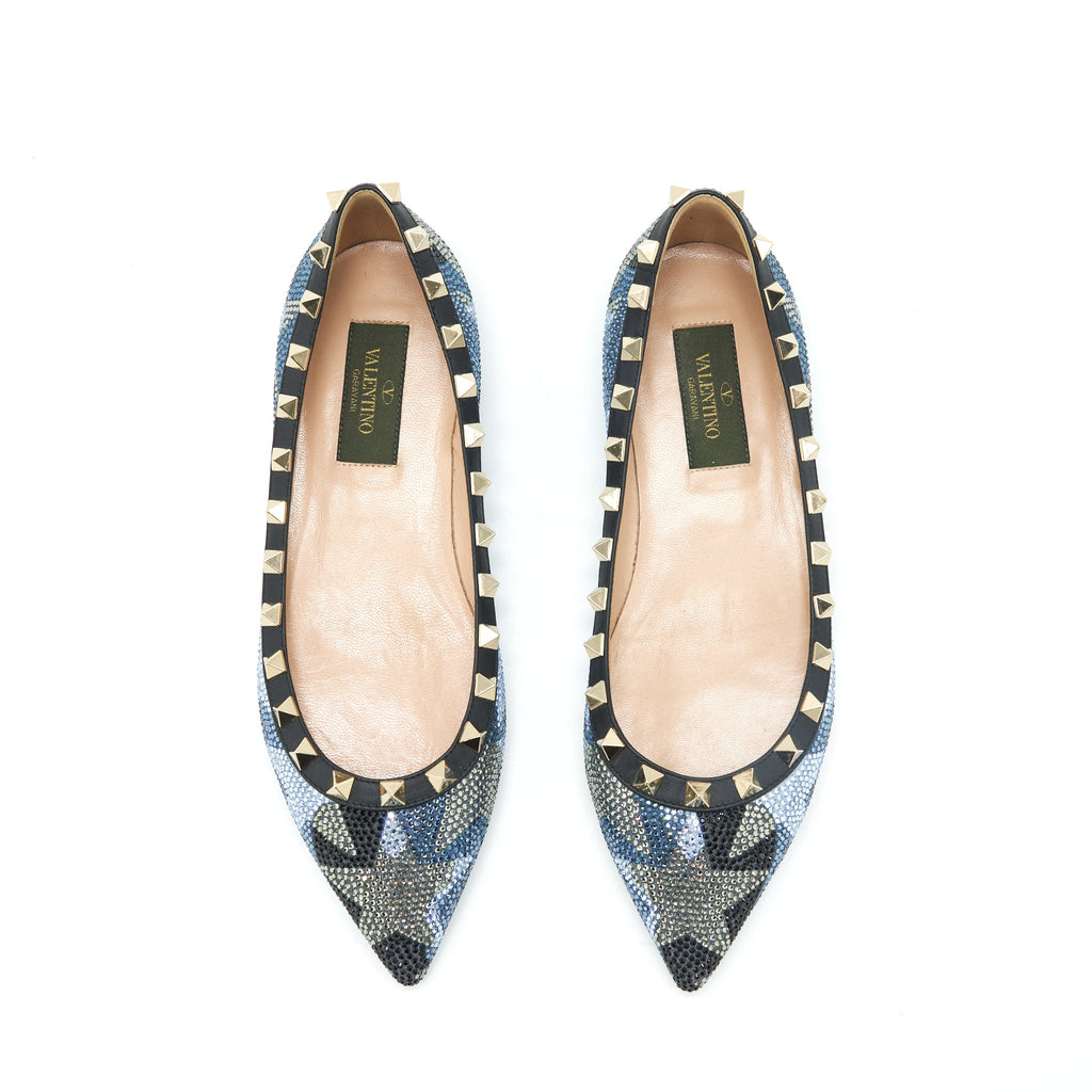 valentino-size-35-crystal-rockstud-flat-multicoloure