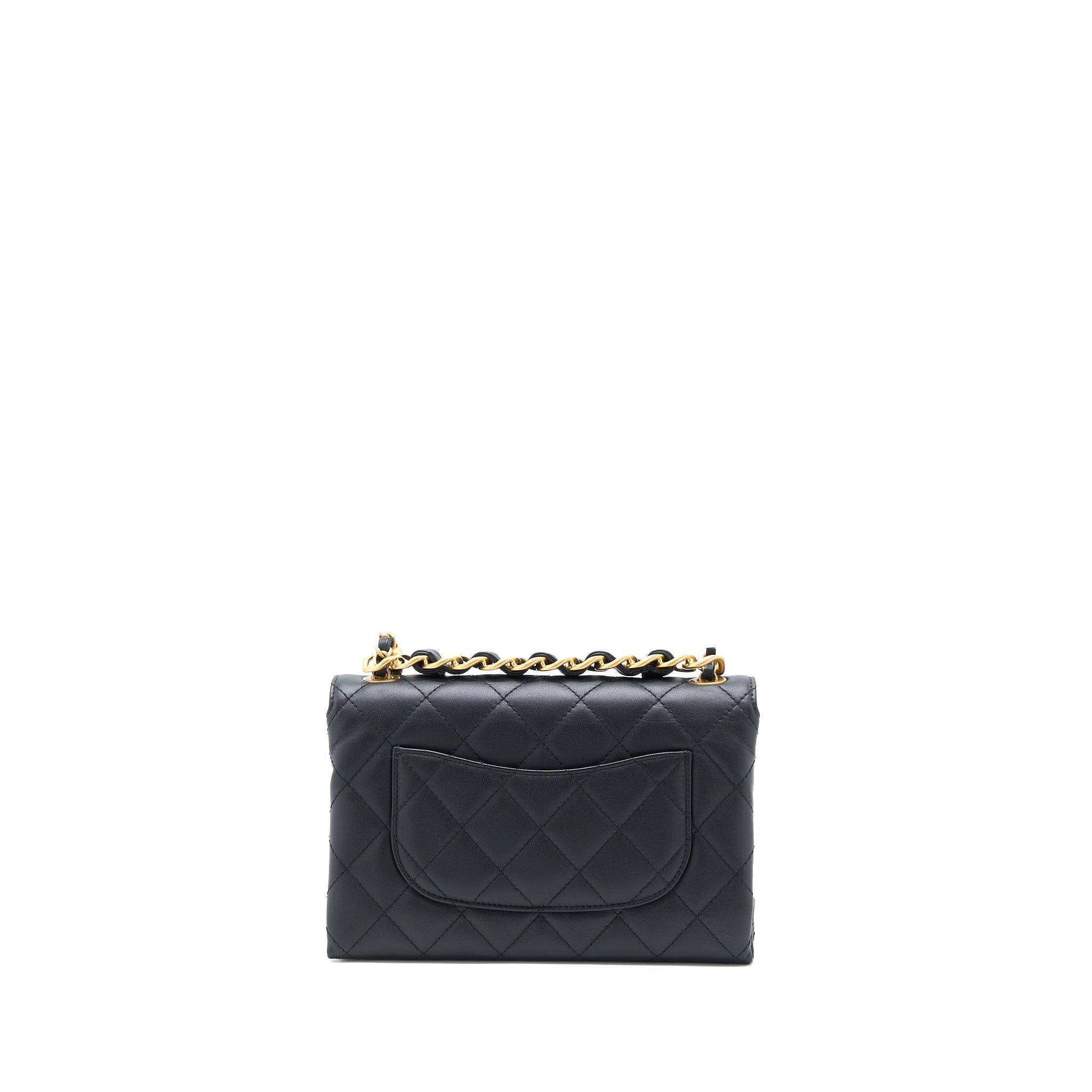 chanel-handle-flap-bag-leather-chain-calfskin-black-brushed-ghw-microchip