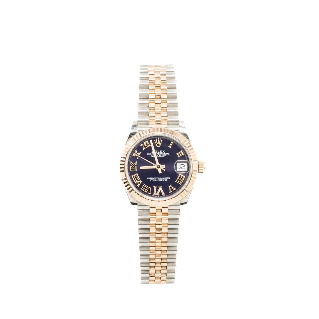 rolex-datejust-31-aubergine-set-with-diamonds-oystersteel-rose-gold-model-278271-copy